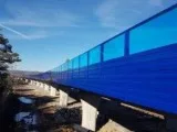 Metallic Noise Barrier with Transparent Element Ecotone Systems 