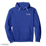 Cool Plus Cotton Solid Full Sleeves Hoodies For Mens