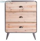 Chianna Industrial Inspired Chest Of Drawer - ChicParadislux