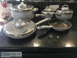 Signature T Fal Pots and Pans Non-Stick 9-Piece