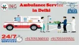 Hired Inexpensive Ambulance Service in Delhi by King