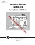Singer 750 Sewing Machine Service Manual Repairs Parts Lists
