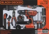BLACKDECKER 20V MAX Drill and Home Tool Kit 68 Piece (LDX120PK)B