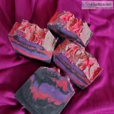 Handcrafted plant-based Blackcurrant  soap bar