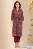 Block Print Cotton Kurta - Women s Fashion - Rose Shree