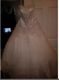 Tulle Plus Size Wedding Dress with Satin Bodice Size 14W