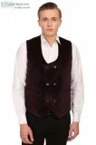 Dust Free Cotton Velvet Red Waistcoat