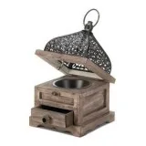 SMALL FLIP-TOP WOODEN LANTERN   10018059