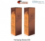 Free design of Custom Hair Spray Boxes wholesale in TexasUSA