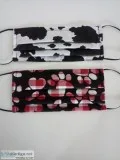Animal Print Pleated Face Mask W Filter Pocket Nose Wire Ear Loo