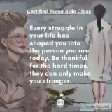 Be Thankful - Certified Nurse Aide class