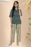 Vidhya Block Print cotton Short Kurti - Rose Shree