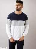 Woolen Color Block Full Sleeves Sweatshirt
