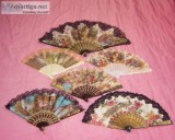 6 Spanish Flamenco Dance Lace Folding Hand Fans