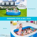 Homech Family Inflatable Swimming Pool 93&quot X 55&quot X 23&qu