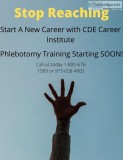 CDE Career Institute is now offer Phlebotomy Courses