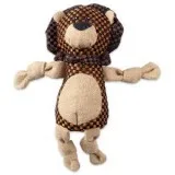 LION WITH SQUEAKER BURLAP  PET TOY