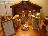 vintage NATIVITY SET with 16 beautiful porcelain figurines. 50.