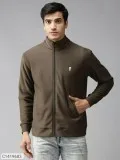 Poly Cotton Fleece Solid Full Sleeves Jacket
