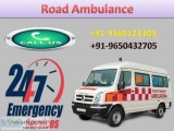 Get High Class Medivic Road Ambulance service in Varanasi with I
