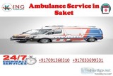 Safe and Reliable Ambulance Service in Saket at Low-Cost