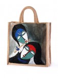 Jute Hand Painted Bags 100% eco-friendly bags with natural fiver