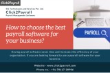 Choose the best payroll software for your business  Click2Payrol