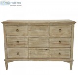 Nancy Oak Chest Wood Dresser - Lillian Home