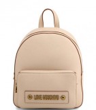 LOVE MOSCHINO Beige Solid Medium Backpack at Darveys