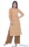 Yellow Designer Round print Kurti