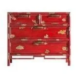 Kestra Wide Red Chest Of Drawers for Sale  ChicParadisLux