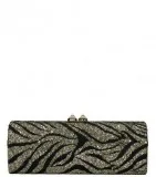 JIMMY CHOO Gold Black Celeste Clutch at Darveys