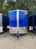 6x12SA Covered Wagon Trailer Blue