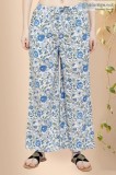 Madhushree Cotton block print Palazoo Pant - Rose shree