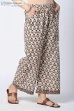 Pallav Jaali Cotton Block Print Farsi Pant
