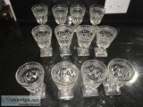 Antique crystal wine glasses set of 12