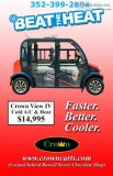 Golf cart or make it street legal LSV has air conditioning heat 