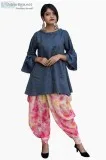 Sale Chambray Kurti and Tulip Salwar Set for Ladies Online