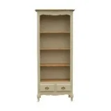 Arambol Carved Bookcase Oak and Cream Home Furniture  ChicParadi