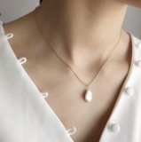 925 Sterling Silver Baroque Pearl Necklace
