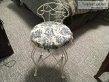 Chair decorative white blue and light yellow