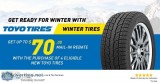 Get up to 70 Back by mail on Toyo Winter Tire