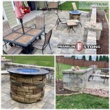 Custom Paver Back Patio with Fire Pit