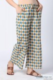 Bhumi Jaal Cotton Block Print Farsi Pant - Rose Shree