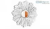 Plattsburgh Modern Wall Mirror in Silver Frame with Clear For Sa