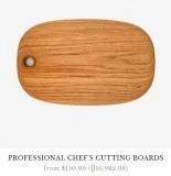 Professional Chef s Cutting Board  Handcrafted Wood Serving Boar
