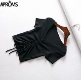 Buy V Neck Cropped Tank Top ShoppySanta
