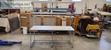 Work Bench-Large-Laminate d Shelves and Table Top with Steel Fra