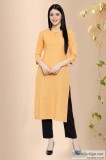 Laazmi Straight Cotton Straight Kurta - Rose Shree