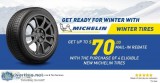 Get up to 70 Back by mail on Michelin Tire